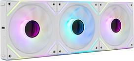 NOX XTREME PRODUCTS HUMMER PRO LINK - 3 magnetinių 120 mm ARGB ventiliatorių rinkinys su PWM, belaidžiu ryšiu, "Infinity Mirror" apšvietimu, tyliu ir galingu aušinimu žaidimų kompiuteriams, baltos spalvos