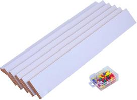 NUOBESTY Rahmenlose Kork Memo Board Streifen 5 X 38cm aus Eichenkork Installieren Praktische Korkstreifen für Büro Schule und Zuhause zur Ankündigung