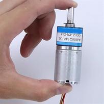 Nuolatinės srovės nuolatinės srovės planetinis variklis, 12 V, 24 mm, Achse 4, 6 Geschwindigkeiten gegen den Uhrzeigersinn einstellbar (12 V variklis, 4 mm, 48 U/min)