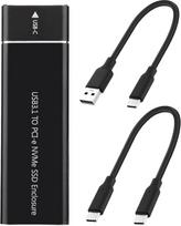 NVME M.2 į C tipo USB 3.1 10Gb/s aliuminio išorinio kietojo disko adapterio korpusas, skirtas 2280 2260 2242 2230 PCI-E M2 M-Key SSD, C tipo USB keitiklio korpusas
