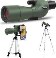 NWDEY 25-75 x 60 optinis taikiklis su 51 colio trikoju, skirtas šaudyti į taikinius medžioklėje, stebėti paukščius, stebėti silpną apšvietimą, telefono adapteris, krepšys BAK4 prizmė, FMC objektyvas, atsparus vandeniui (kariuomenės žalia)