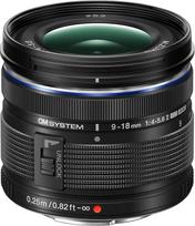 OM SYSTEM M.Zuiko Digital ED 9-18mm F4.0-5.6 II plačiakampio priartinimo objektyvas - itin kompaktiškas MFT objektyvas kraštovaizdžiui, kelionėms ir architektūrai fotografuoti, lengvos konstrukcijos, juodos spalvos