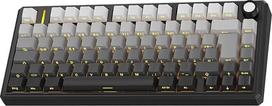 OMOTON 75% mechaninė žaidimų klaviatūra, belaidė, ISO QWERTZ, BT/USB-C/2,4 GHz, "Hot-Swap", QMK VIA Custom, 4000 mAh akumuliatorius, RGB ir penkių sluoksnių paminkštinimo struktūra, MK212 klaviatūra biurams ir žaidimams
