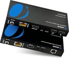 OREI 4K KVM HDMI ilgintuvas per LAN HDBaseT PoC, vienas CAT5e/CAT6A/CAT7 kabelis 4K@60Hz - iki 400 ft 4:4:4 - nuotolinis klaviatūros pelės USB valdymas - skaitmeninis Full HD