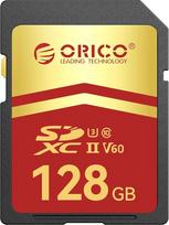 ORICO 128GB SD kortelė UHS-II C10 U3 V60 4K UHD Full HD iki 290MB/s skaitymo greitis SDXC atminties kortelė profesionaliems fotografams ir turinio kūrėjams - SD60