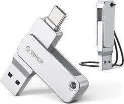 ORICO EB05 USB atmintinė 64GB USB 3.2 Gen 1, dviguba USB C ir USB A mini USB atmintinė, USB C atmintinė 64GB, 150MB/s skaitymo greitis, skirta "iPhone 17/16/15", "Android", planšetiniams kompiuteriams, nešiojamiesiems kompiuteriams, "Mac", "Windows", s