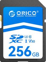 ORICO SD kortelė 256GB UHS-I C10 U3 V30 Full HD 4K atminties kortelė Skaitymo greitis iki 100MB/s SDXC atminties kortelė, skirta "Canon", "Nikon", "Sony", "Fujifilm" DSLR fotoaparatams ir veidrodiniams fotoaparatams - SD30