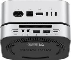 ORICO MiniMate Pro+ 40Gbps USB4 dokas, skirtas Mac mini M4/M4 Pro 2025. Aliuminis, 512GB NVMe SSD (neišimamas), 3,5 mm garsas, 2 x USB-A. Puikus stovas ir šakotuvas viename.
