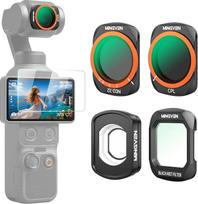 Osmo Pocket 4 ND-Filter, Magnetfilter-Set für DJI Pocket 4 (nur ), 4er-Pack (CPL, Black Diffusion 1/4, VND2-32, 112° Weitwinkelobjektiv), Pocket 4 Zubehör für Vlogging & Fotografie
