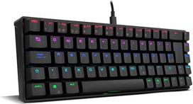Ozone Gaming Gear taktinė mechaninė klaviatūra be skaitmeninės klaviatūros "Bluetooth" jungiklių Outemu raudonas RGB LED apšvietimas tylus ispanų QWERTY išdėstymas juodas
