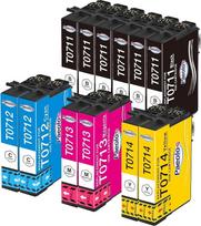 Paeolos T0715 Multipack Spausdintuvo kasetės suderinamos su Epson T0711 T0712 T0713 T0714 rašalo kasetėmis, skirtomis Stylus SX218 SX100 SX110 SX110 SX200 SX210 SX215 SX400 SX405 SX415 SX410 SX51 00 DX40000 dx4400