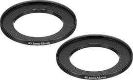 PATIKIL 40.5mm-55mm metalinis pakopos žiedas 2vnt fotoaparato objektyvo filtro adapterio žiedas Aliuminio filtro adapterio žiedas fotoaparato objektyvo gaubtui Juoda