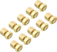 PATIKIL 5 mm + 6 mm M4 tarpiniai varžtai, 40 žalvarinių šešiakampių PCB tarpinių veržlių, skirtų veržlių plokštėms, kompiuterių korpusams, spausdintinėms plokštėms, elektronikai, aukso spalvos, pakuotė