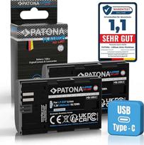 PATONA 2 x Platinum baterija LP-E6P LP-E6NH 2600mAh USB-C įvesties pakaitinė baterija, suderinama su "Canon EOS R7 R6II R5 7D 6D 5D Mark II III IV 60D 70D 80D 90D LP-E6 LPE6P LPE6NH LPE6NH LPE6N