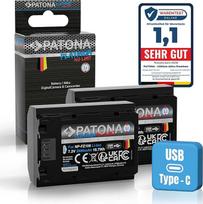 PATONA 2 x Platinum USB-C akumuliatorius NP-FZ100 2600 mAh, skirtas "Sony" NPFZ100 NP FZ100, suderinamas su "Sony Alpha 6600 6700 A6600 A6700 A1 A9 II A7 III IV A7R 7C 7CR 7S 7R A7III FX3 FX30 A7 A7 A7R C2