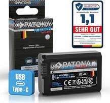 PATONA Platinum baterija NP-FW50 1100mAh USB-C, suderinama su "Sony Alpha 7 A7 A7 A7S A7R A7II A6000 A6300 A6400 A6500 RX1R III DSC-RX1RM3 ZV-E10 DSC RX10 Mark II III IV NEX-3 NEX-5 NEX-6 NPNPFW50goo10