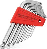 PB SWISS TOOLS Allen raktų rinkinys PB 212.H-8 | 100 % Šveicarijos gamybos | 8 dalių šešiakampių raktų rinkinys 1,5/2/2/2,5/3/4/5/6/8 mm, skirtas varžtams pramonėje ir prekyboje