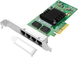 PCIe Ethernet tinklo kortelė Intel I350-T4 I350AM2 mikroschemų rinkiniui PCIe 2.1 x4 1Gb 4 prievadų RJ45 LAN kortelė Palaiko Windows Server/Windows/Linux/VMware/ESX