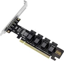 PCIE 4.0 į U.2 adapterio kortelė - didelės spartos X16 į 4 U.2 prievadus NVME keitiklis SFF8643 SFF8639 Splitinė išplėtimo plokštė