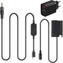 PD USB-C kabelis AC8 ir BLK22 baterijos manekenas DMW-DCC17 DC jungtis, skirta "Panasonic Lumix S5" DC-S5 DC-S5K