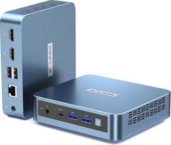 PELADN WI-6 mini kompiuteris, 12 kartos N100 (iki 3,4 GHz), 16GB DDR4 RAM, 512GB M.2 SSD, 4K dvigubas ekranas ir C tipo ekranas, USB 3.2, "WiFi5", BT4.2, skirtas namams, biurui ir mokyklai