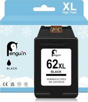 Penguin 62XL spausdintuvo kasetės HP 62XL juodos spalvos, skirtos "OfficeJet" 5740 5742 5744 200 250, skirtos "Envy" 5548 5640 5646 7640 5545 (juodos spalvos), skirtos HP 62 atnaujintos kasetės
