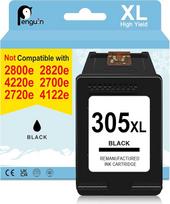Penguin 305XL juodos spalvos spausdintuvo kasetės, skirtos HP Envy 6420e kasetėms Envy 6000e 6010e 6022e 6030e 6032e Envy Pro 6400 6420 6422 6430 6432 Remanufactured Cartridges (1 juoda)