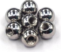 Perforuotas plieninis rutuliukas, perforuotas, nerūdijančio plieno rutuliukas, su skylutėmis, mechaninės dalys, skersmuo x skylės skersmuo, 10 vienetų - 5 mm x 2 mm x 10 vienetų