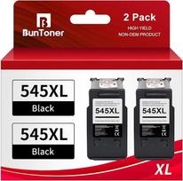 PG 545 XL juodos spalvos atsarginės kasetės, suderinamos su "Canon" spausdintuvo 545 PG-545 kasetėmis MX495, skirtomis "Pixma TS3350" MG2550s TR4551 TS3150 (2 juodos pakuotės)