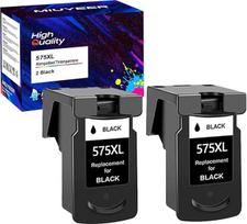 PG-575XL 575XL juodos spalvos rašalo kasetės, suderinamos su "Canon" 575XL 575 XL 575 spausdintuvo kasetėmis, skirtomis TS3550i TS3551i TS3750i TS3751i TS3752i TR4750i TR4755i TR4756i (2 pakuotės 575XL juodos spalvos)