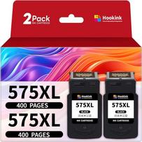 PG-575XL 575XL spausdintuvo kasetės, daugkartinė pakuotė 575XL 575 XL Suderinamos su "Canon" 575 575 575XL kasetėmis Suderinamos su "Canon Pixma TS3550i TS3551i TR4750i TR4751i" kasetėmis (2 juodos spalvos)