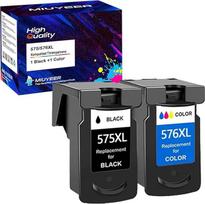 PG-575XL CL-576XL rašalo kasetės, suderinamos su "Canon" 575 576 575XL 576XL PG575 CL576 spausdintuvo kasetėmis, skirtomis "Pixma TS3550i TS3551i TR4750i TR4751i" (2 pakuotės juodos spalvos, spalvotos)