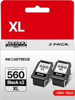 PG560XL PG 560 XL suderinama su Canon PG 560 561 kasetėmis 560XL 560 XL, skirta Canon TS5350i kasetėms TS7450i TS5350a TS5351i TS7450a TS7451a TS5350 TS7450 TS7451a TS5350 TS7450 TS5351 2 pakuotės (2 pakuotės,