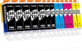 PGI 580 CLI-581XXL spausdintuvo kasetės, suderinamos su Canon 580 581 XXL, skirtos TS6350 TS705 TS8350 TS8352 TS9550 TS6351 TS8351 TR8550 TR7550 TS9150 TS9551C 8250 13 pakuočių