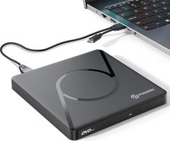PHIXERO išorinis CD DVD įrenginys, USB 3.0 C tipo DVD grotuvas, nešiojamasis CD DVD +/-RW įrenginys nešiojamajam ar staliniam kompiuteriui, suderinamas su "Windows XP/7/8/10", "Mac OS", "Linux