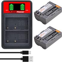 Pickle Power EN-EL3E baterija su dvigubu USB įkrovikliu, skirta Nikon D700 D90 D300S D300 D300 D200 D80 D50 D70S D70 D70 D100 fotoaparatams, 2 vnt.
