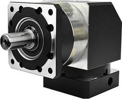 Planetenreduzierer 90 Grad rechtwinklig 7 arcmin Verhältnis 3:1 zu 10:1 für Servomotor AC 80mm 750W Eingangsachse 19