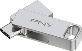 PNY 128GB DUO LINK USB 3.2 Typ-C Dual Flash Drive für Android-Geräte und Computer - Išorinė mobilioji atmintinė nuotraukoms, vaizdo įrašams ir kt. - 200MB/s