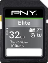 PNY Elite SDHC 32GB 10 klasės UHS-I U1 100MB/s kortelė