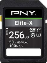 PNY Elite-X SDXC 256GB 10 klasės UHS-I U3 100MB/s kortelė