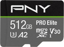 PNY U3 Pro Elite MicroSD kortelė - 512GB - (P-SDUX512U3100PRO-GE)