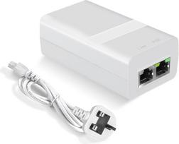 PoE injektorius 48V 15W Gigabit 10/100/1000Mbps IEEE802.3af maitinimo per Ethernet PoE adapteris, PoE maitinimo injektorius, skirtas IP kameroms / belaidžiams prieigos taškams, WiFi maršrutizatoriams, daiktų internetui