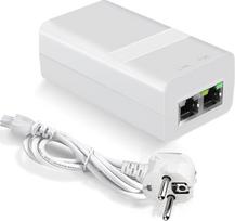 PROCET Gigabitinis PoE inžektorius 36V-48V 15,4W IEEE802.3af standartą atitinkantis PoE Ethernet adapteris, skirtas "eero PoE 6", "UniFi U6 Pro", "U6 Mash Pro", "G5 Bullet", "Reolink RLC-810A/820A" IP kamerai, belaidžiam prieigos taškui