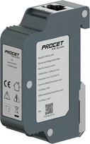 PROCET pramoninė DIN bėgio PoE viršįtampių apsauga IEEE802.3af/at/bt/PoE++ Gigabit PoE 10KV Ethernet įtampos viršįtampių ribotuvas RJ45 blyksnio slopintuvas, nuo -40°C iki 85°C, cinko lydinio korpusas