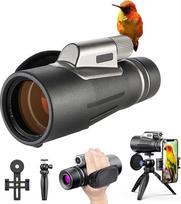 Profesionalus 12 x 56 naktinio matymo ir fotografavimo išmaniuoju telefonu monokuliaras: su HD, BAK4 prizme ir FMC objektyvu, 24 mm okuliaru, atsparus vandeniui IPX7, su trikoju, skirtas paukščių ir bičių stebėjimui