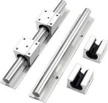 Profesionalus 2-teilige 20 mm-Stange SBR20, vollständig unterstützte lineare Schienenführungswelle mit 4-teiligem SBR20UU-Gleitkugellagerblock for CNC(100mm)