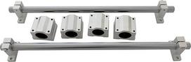 Profesionalus 20 mm linijinis apvalus veleno strypas, chromuotas bėgis, SCS20UU guolių blokas, SK20 veleno atrama, CNC mašinų dalys (1500 mm)