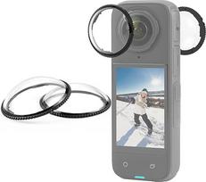 PULUZ besisukanti objektyvo apsauga, skirta "Insta360 X4" objektyvo apsaugai, didelio skaidrumo grūdinto stiklo objektyvo apsauga, "Twist Lock" objektyvo apsauginis dangtelis, apsaugotas nuo kritimo ir dulkių, skirtas "Insta 360 X4" priedams