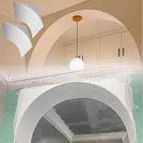 Pusės storio tūtos formos, šviesios spalvos Schaumstoff-Eckbogen-Türbausatz, įvairių dydžių, 2 Stück(8.3x8.3x8.3x8.3"(21x21x21cm))