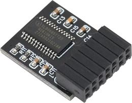PUSOKEI TPM2.0 modulis LPC sąsajos 14 kontaktų modulis, TPM 2.0 nuotolinio kortelių šifravimo saugumo modulis pagrindinėms plokštėms, suderinamas su System 7/8.1/10